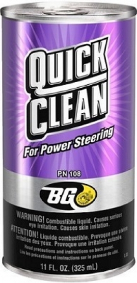 BG 108 QUICK CLEAN FOR POWER STEERING 325ML - VÝPLACH POSILŇOVAČA RIADENIA